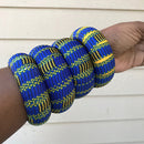 Adama Large Ankara Bangles Bracelets - Afrilege