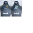 Blue Yellow African print drop earrings - Afrilege