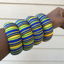 Adama African Print Bangle Bracelets - Afrilege