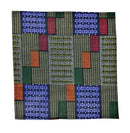 Vadik Kente African Print Bow Tie and Square pocket set (blue green red kente) - Afrilege