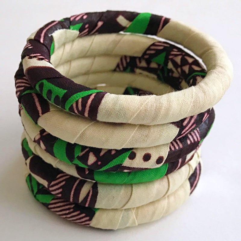 African Print Bangles Bracelets - Afrilege