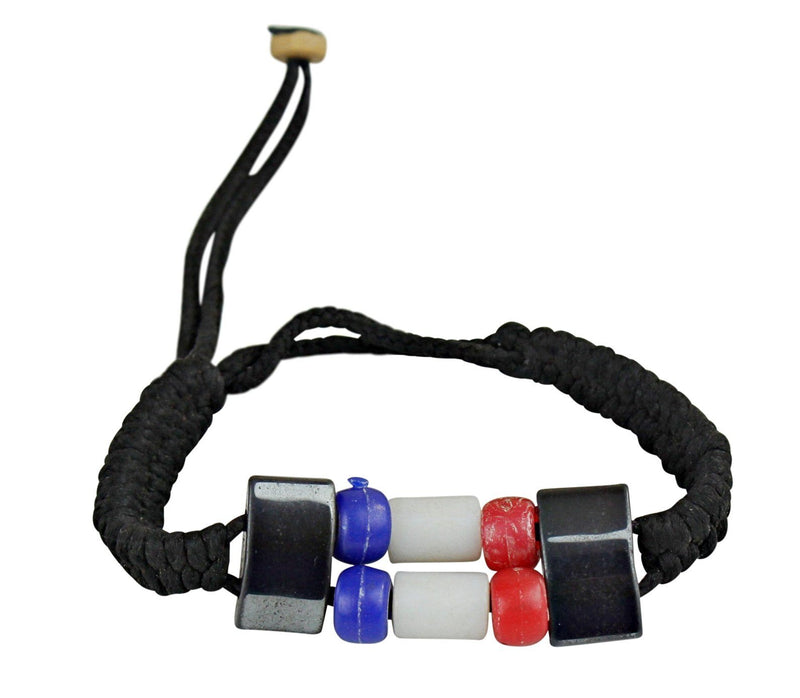 Beaded Cowry Flag Charmed Bracelets - Afrilege