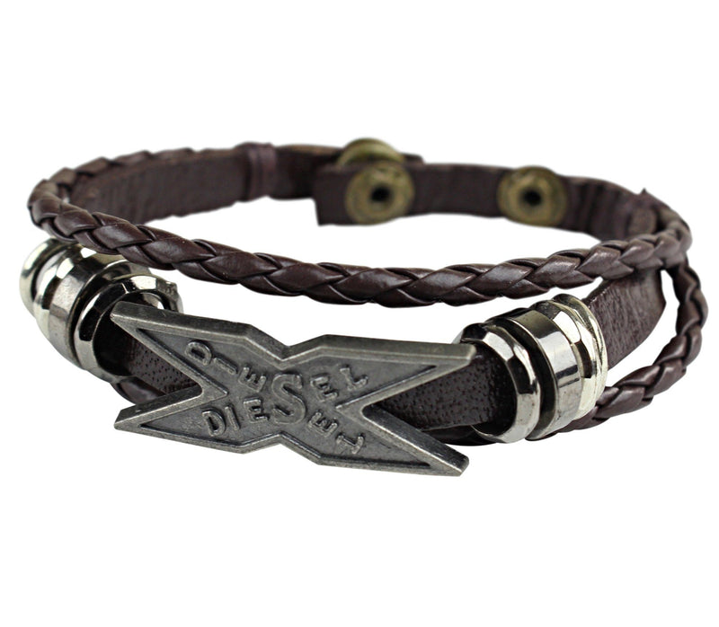 Diesel Symbol Men Leather Bracelets - Afrilege