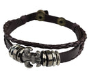 Flower Anchor Leather Bracelets - Afrilege