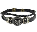 Flower Men Leather Bracelets - Afrilege