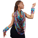 Ode Large Ankara Bangles Bracelets (Green) - Afrilege