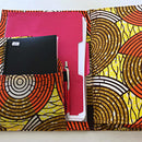 African handmade document holder with press buttons closure ( design/ color varies) - Afrilege