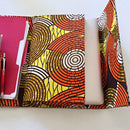 African handmade document holder with press buttons closure ( design/ color varies) - Afrilege