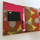 African handmade document holder with press buttons closure ( design/ color varies) - Afrilege