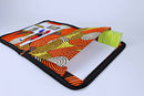 Handmade w/ straw fibers document holder/ computer bag / portfolio - Afrilege