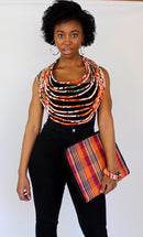 Handmade w/ straw fibers document holder/ computer bag / portfolio - Afrilege