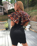 Trea African print web Shoulder Choker Necklace - Afrilege