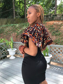 Trea African print web Shoulder Choker Necklace - Afrilege