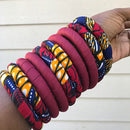 African Print Bangle Bracelets - Afrilege