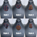 Burgundy Toghu African print drop earrings - Afrilege