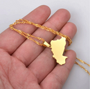 Burkina Faso Map Pendant Necklace - Afrilege