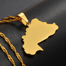 Burkina Faso Map Pendant Necklace - Afrilege