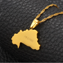 Burkina Faso Map Pendant Necklace - Afrilege