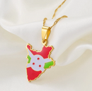 Burundi Flag Map Pendant Necklace - Afrilege