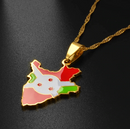 Burundi Flag Map Pendant Necklace - Afrilege