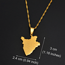 Burundi Map Pendant Necklace - Afrilege
