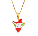 Burundi Flag Map Pendant Necklace - Afrilege