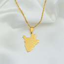 Burundi Map Pendant Necklace - Afrilege