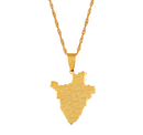 Burundi Map Pendant Necklace - Afrilege