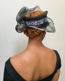 Zona African Print Church hat - Black - Afrilege