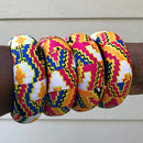 African Print Bangle Bracelets - Afrilege