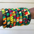 African Print Bangle Bracelets - Afrilege