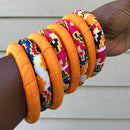 African Print Bangle Bracelets - Afrilege