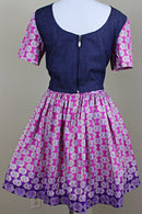 African Print Denim Ebele Top - pink - Afrilege