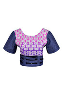 African Print Denim Ebele Top - pink - Afrilege