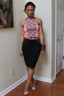 African Print Silk Crop top - Afrilege