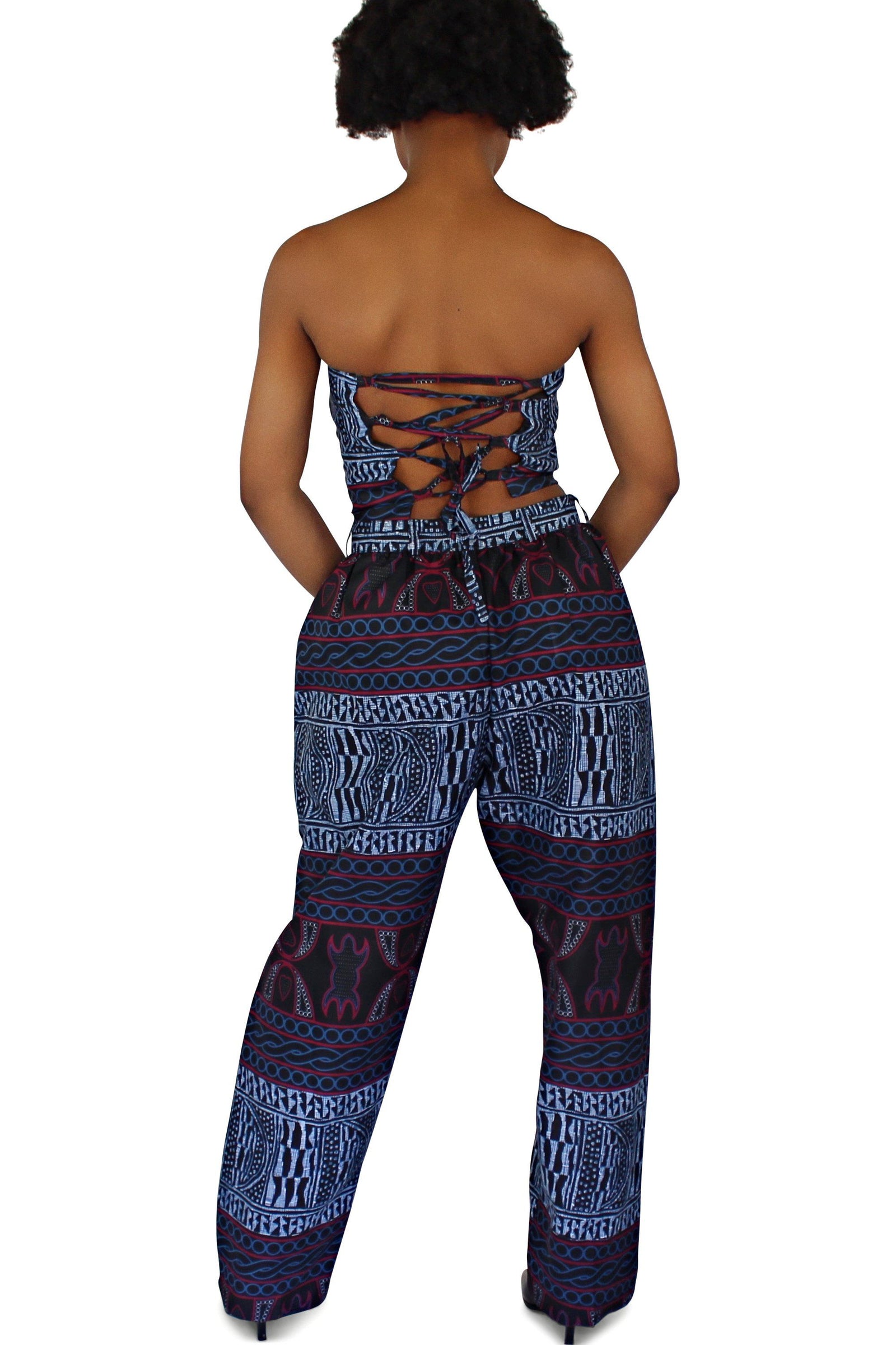 Bamileke Tribe African Print Crop Top Afrilege