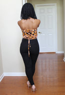 Masika African Print Ankara Crop top (Orange) - Afrilege