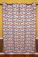 Jamai Double Sided Reversible Grommet Top African Print Curtains - Yellow/ Blue/ Red - Afrilege