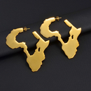 African Map Statement Earrings - Afrilege