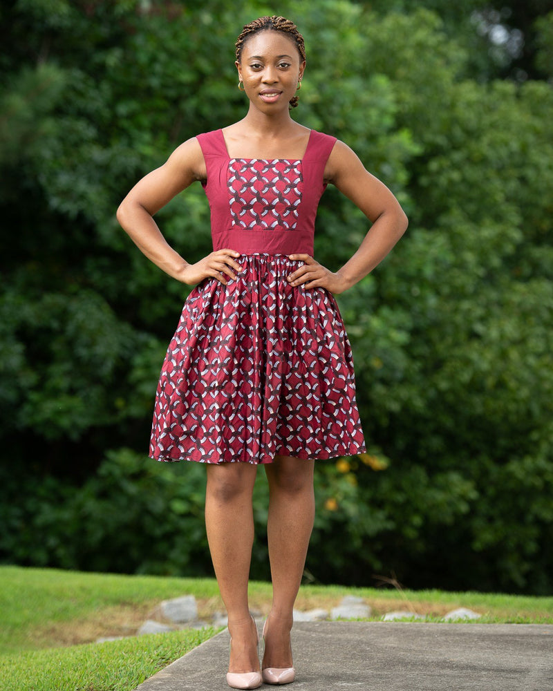 midi african dresses Bintarealwax African Dresses for Women Elegant V Neck Office Midi Dresses with Belt Riche Cotton Big Hem Midi Dress Africa Print Clothing batik flower