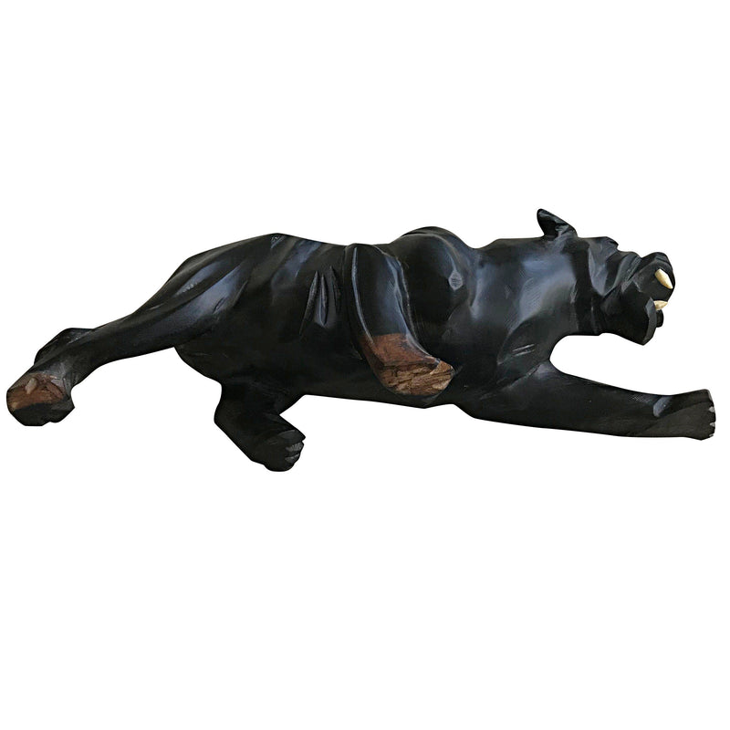 Ebony Hand Carving African Black Panther Figurine statue - Afrilege