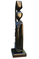 Ebony wood Hand Carving African woman statue Figurine - Afrilege