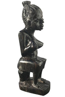 Ebony wood Hand Carving African woman statue Figurine - Afrilege