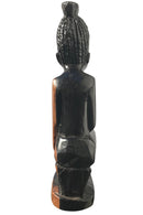 Ebony wood Hand Carving African woman statue Figurine - Afrilege