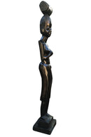 Ebony wood Hand Carving African woman statue Figurine - Afrilege