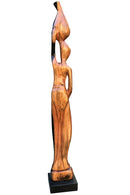 Ebony wood Hand Carving African woman statue Figurine - Afrilege