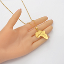Africa map Pyramid Pendant necklace - Afrilege