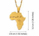 Africa map Pyramid Pendant necklace - Afrilege