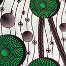 100% Cotton African Print Fabric (6 yards) - Brown / Green / Beige - Afrilege