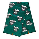 100% Cotton African Print Fabric (6 yards) - Green - Afrilege